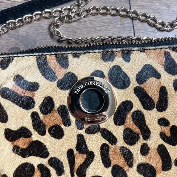 Paul Costelloe Leopard Print Leather Crossbody Bag - Picture 4 of 5
